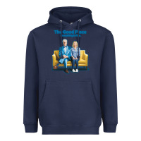 Navy the good place Heavyweight Hoodie - linhVisuals