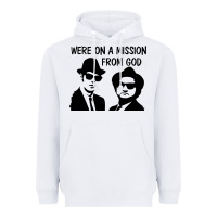 White Elwood & Jake Heavyweight Hoodie - linhVisuals