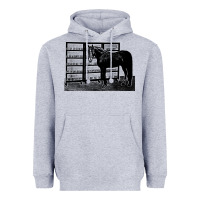 Heather Grey beautiful jim key  performing horse Heavyweight Hoodie - linhVisuals