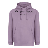 Lavender Fix your heart america Heavyweight Hoodie - linhVisuals