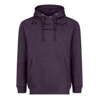 Plum Fix your heart america Heavyweight Hoodie - linhVisuals