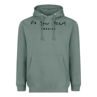 Sage Fix your heart america Heavyweight Hoodie - linhVisuals