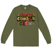 Army Green Christmas cookie crew Long Sleeve Tee - FaDigitalArtStudio