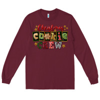 Burgundy Christmas cookie crew Long Sleeve Tee - FaDigitalArtStudio
