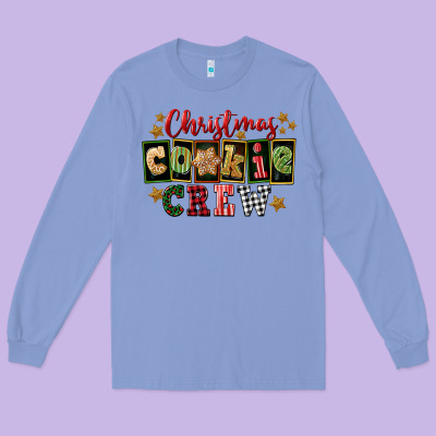 Christmas Cookie Crew Long Sleeve Tee Designed By Fadigitalartstudio