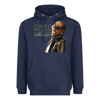 Navy Charlie Wilson Heavyweight Hoodie - linhVisuals