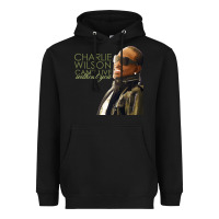 Black Charlie Wilson Heavyweight Hoodie - linhVisuals