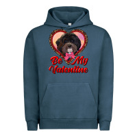 Pigment Midnight Navy be my valentine Urban Hoodie - RanaPortraitStore