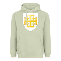 Matcha arms of the kingdom of jerusalem Heavyweight Hoodie - linhVisuals