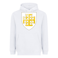 White arms of the kingdom of jerusalem Heavyweight Hoodie - linhVisuals