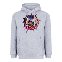 Heather Grey kimetsu no yaibathe hinokami chronicles Heavyweight Hoodie - linhVisuals
