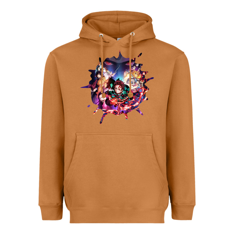Kimetsu No Yaibathe Hinokami Chronicles Heavyweight Hoodie by linhVisuals | Teevron