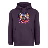Plum kimetsu no yaibathe hinokami chronicles Heavyweight Hoodie - linhVisuals