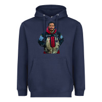 Navy nimsdai purja Heavyweight Hoodie - linhVisuals