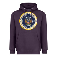 Plum fake presidential seal Heavyweight Hoodie - linhVisuals