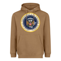 Toasted Coconut fake presidential seal Heavyweight Hoodie - linhVisuals