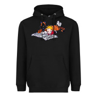 Black calvin Heavyweight Hoodie - linhVisuals