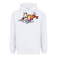 White calvin Heavyweight Hoodie - linhVisuals