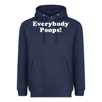Navy everybody poops Heavyweight Hoodie - linhVisuals