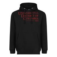 Black University of the District of Columbia Heavyweight Hoodie - linhVisuals