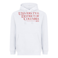 White University of the District of Columbia Heavyweight Hoodie - linhVisuals