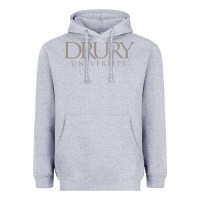 Heather Grey Drury University Heavyweight Hoodie - linhVisuals