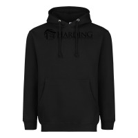 Black Harding University Heavyweight Hoodie - linhVisuals