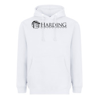 White Harding University Heavyweight Hoodie - linhVisuals