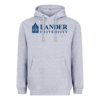 Heather Grey Lander University Heavyweight Hoodie - linhVisuals