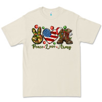 Bone Peace Love Army Christmas 4th of july Premium Tee - HowdyJamesFarm