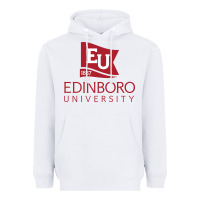 White Edinboro University Heavyweight Hoodie - linhVisuals