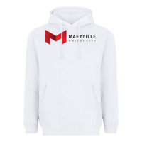White Maryville University Heavyweight Hoodie - linhVisuals