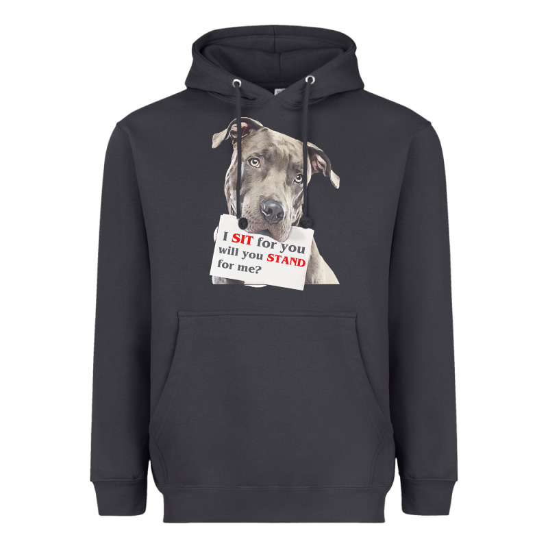 Pitbull T  Shirt I Sit For You Will You Stand For Me T  Shirt Heavyweight Hoodie by linhVisuals | Teevron
