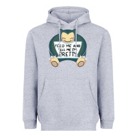 Heather Grey feed me snrlx Heavyweight Hoodie - linhVisuals