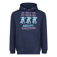 Navy axolotl questions Heavyweight Hoodie - linhVisuals