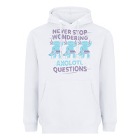 White axolotl questions Heavyweight Hoodie - linhVisuals