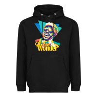 Black stevie wonder vintage Heavyweight Hoodie - linhVisuals