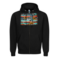 Black serape cowhide sunflower background Zipper Hoodie - AdoDesignShop