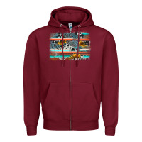 Burgundy serape cowhide sunflower background Zipper Hoodie - AdoDesignShop
