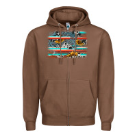 Chestnut serape cowhide sunflower background Zipper Hoodie - AdoDesignShop