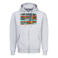 Heather Grey serape cowhide sunflower background Zipper Hoodie - AdoDesignShop