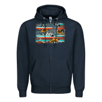 Navy serape cowhide sunflower background Zipper Hoodie - AdoDesignShop