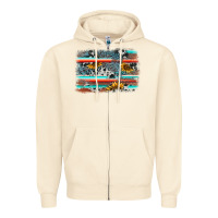 Sandshell serape cowhide sunflower background Zipper Hoodie - AdoDesignShop