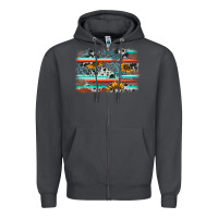 Smoke serape cowhide sunflower background Zipper Hoodie - AdoDesignShop
