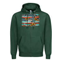 Sports Green serape cowhide sunflower background Zipper Hoodie - AdoDesignShop
