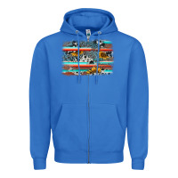 True Royal serape cowhide sunflower background Zipper Hoodie - AdoDesignShop
