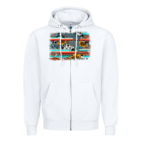 White serape cowhide sunflower background Zipper Hoodie - AdoDesignShop