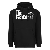 Black mens the fishfather funny fish father day lover t shirt t shirt Heavyweight Hoodie - linhVisuals