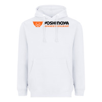 White suitable-yoshinoya-worn Heavyweight Hoodie - linhVisuals