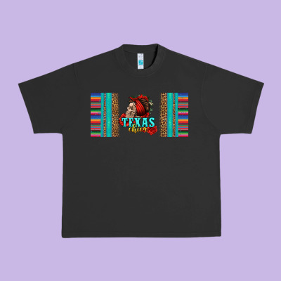 Texas Chica Skull With Bandana Urban Heavy Tee Designed By Jasminsmagicworld
